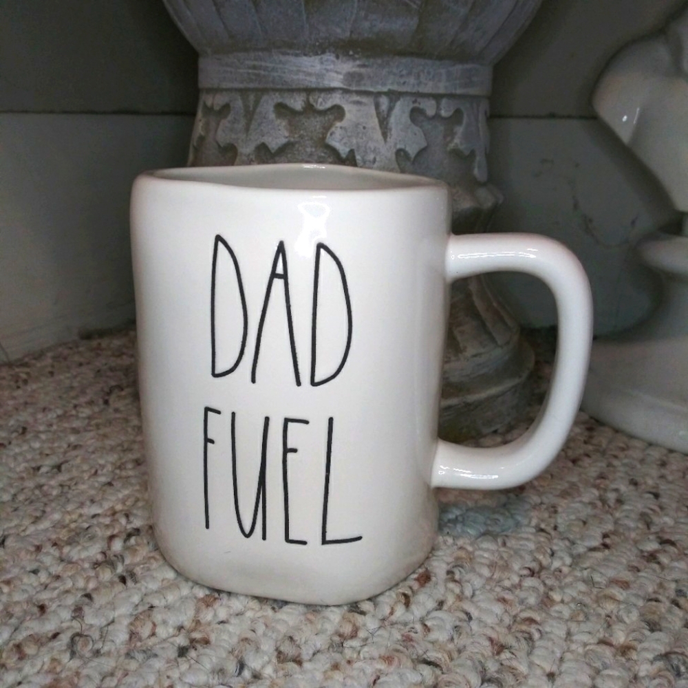 Rae Dunn "Dad Fuel" Oversized Ivory & Black Coffee Mug